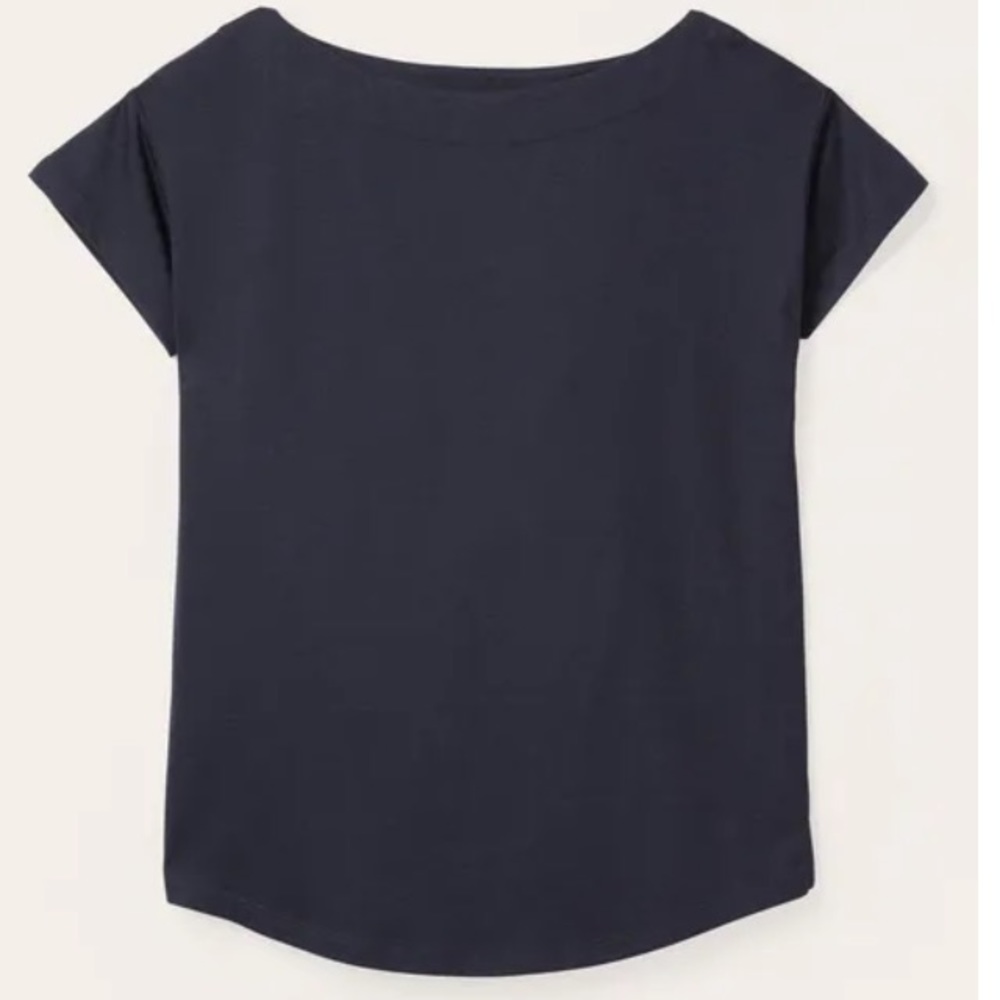 Boden Supersoft Slash Neck Tee, Navy US10.